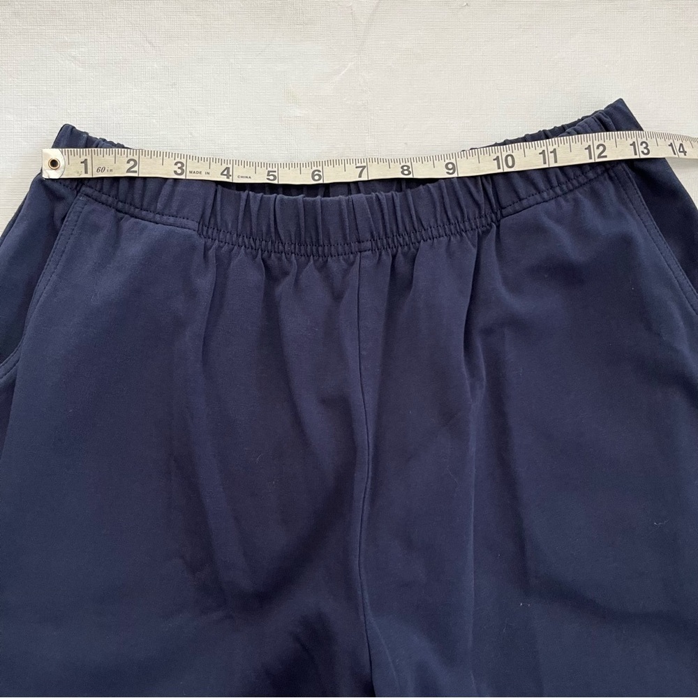 L.L.Bean Blue Pull On Elastic Waist Pants Set of 4 - Picture 5 of 7